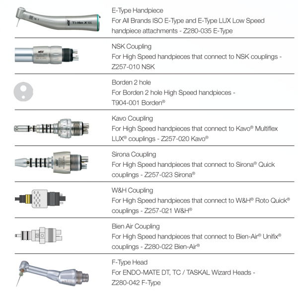 NSK iCare Handpiece Adaptors