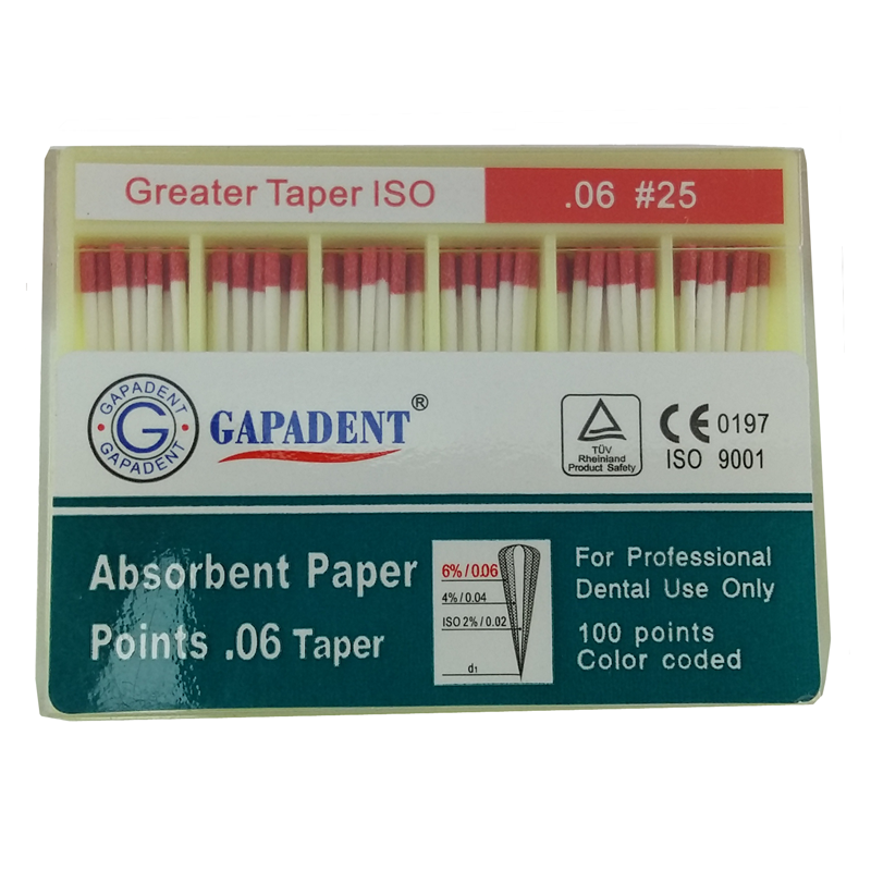 META Endodontic Paper Points .06 Taper #15-40 – Sterilized Root Canal Obturation (60/Box)