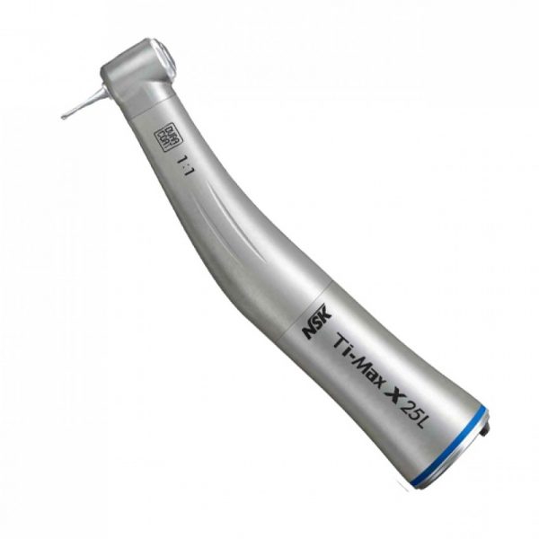 Dental Ti-Max X25L 1:1 Fiber Optic LED Contra Angle Handpiece – Electric, Fit NSK